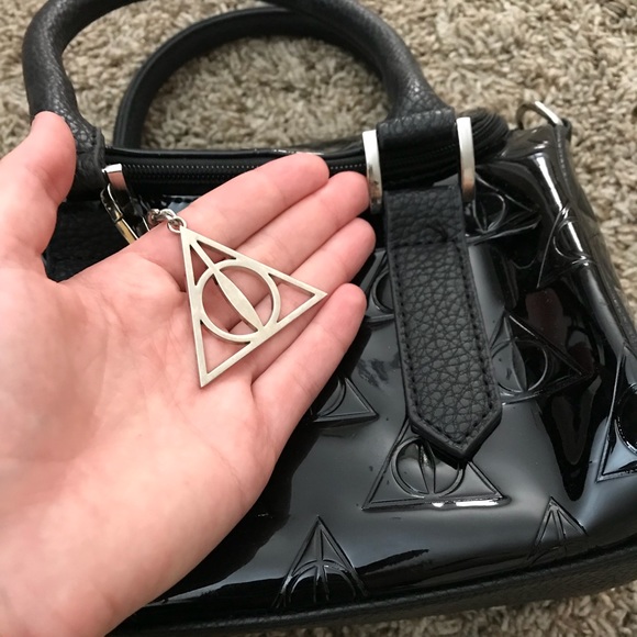 Bags | Harry Potter Deathly Hallows Black Satchel Purse | Poshmark